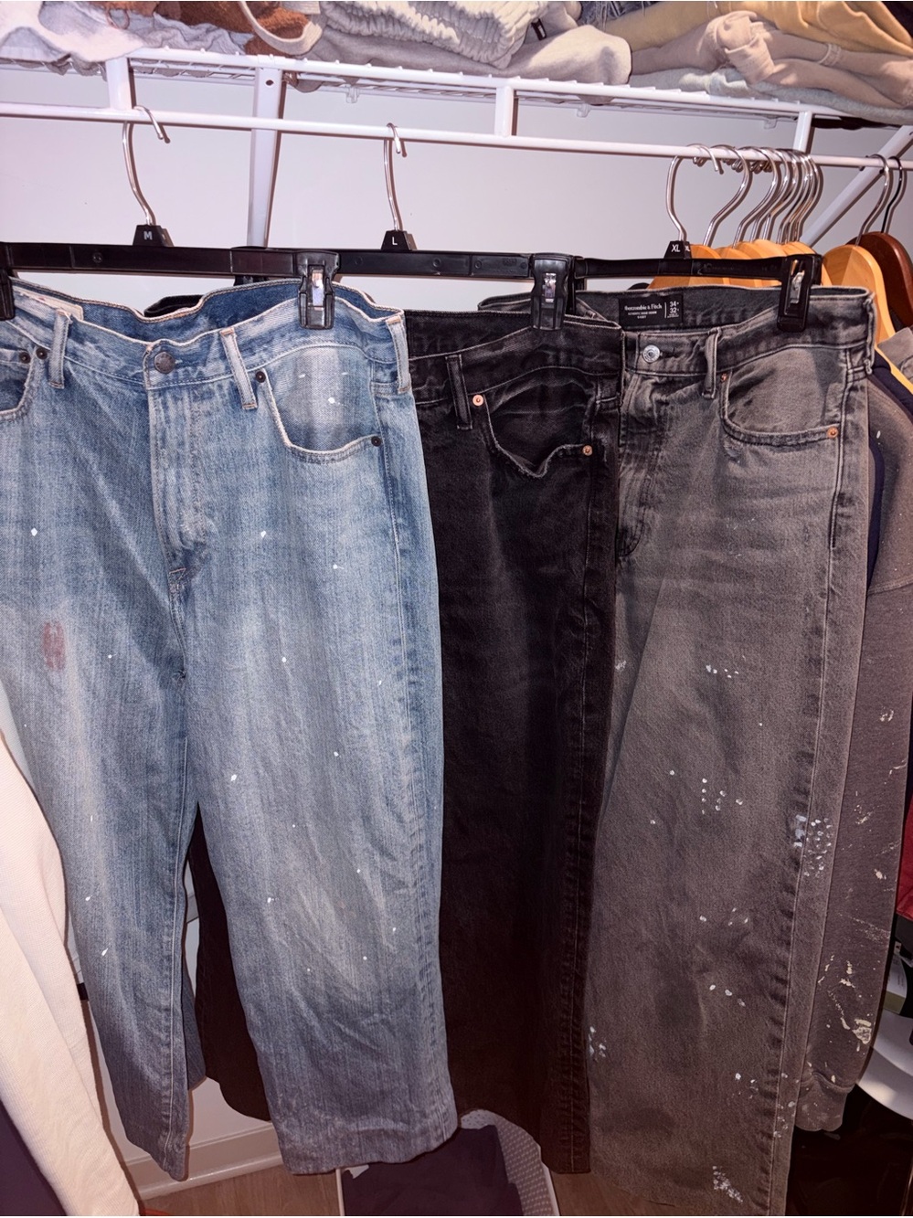 3x Abercrombie baggy jeans 34x30